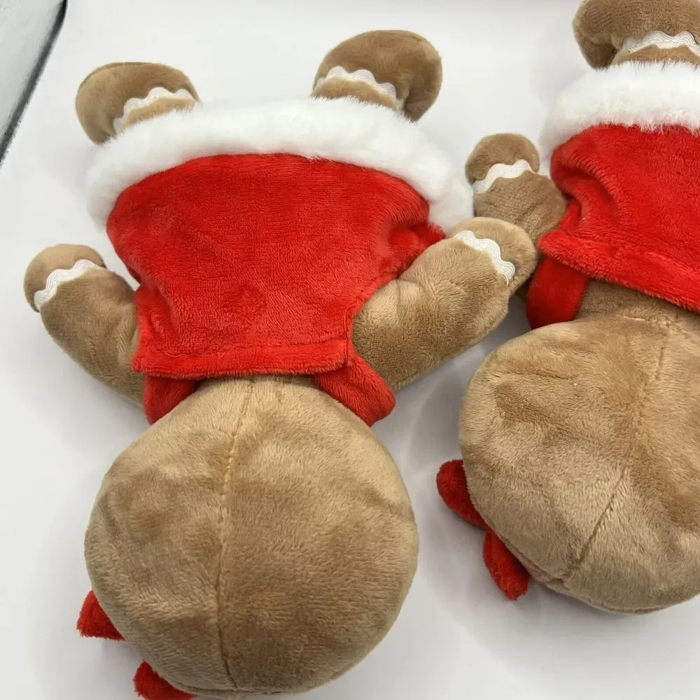 TWO Holly Ginger Gingerbread Plush, 10 Inch, Gingerbread Doll Christmas‎ Plush